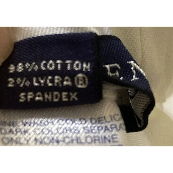 Lands End Elastic Waist Modern Casual Pants 20W Plus Sz White w Pockets I106 - Picture 5 of 5